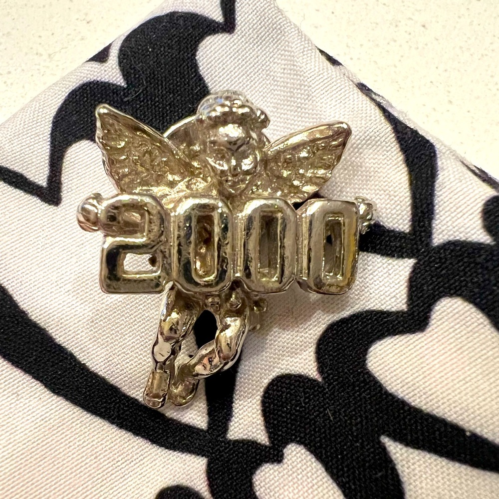 Kirk’s Folly Vintage 2000 Cupid Pin Silver Tone, Push Back Collectible